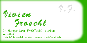 vivien froschl business card